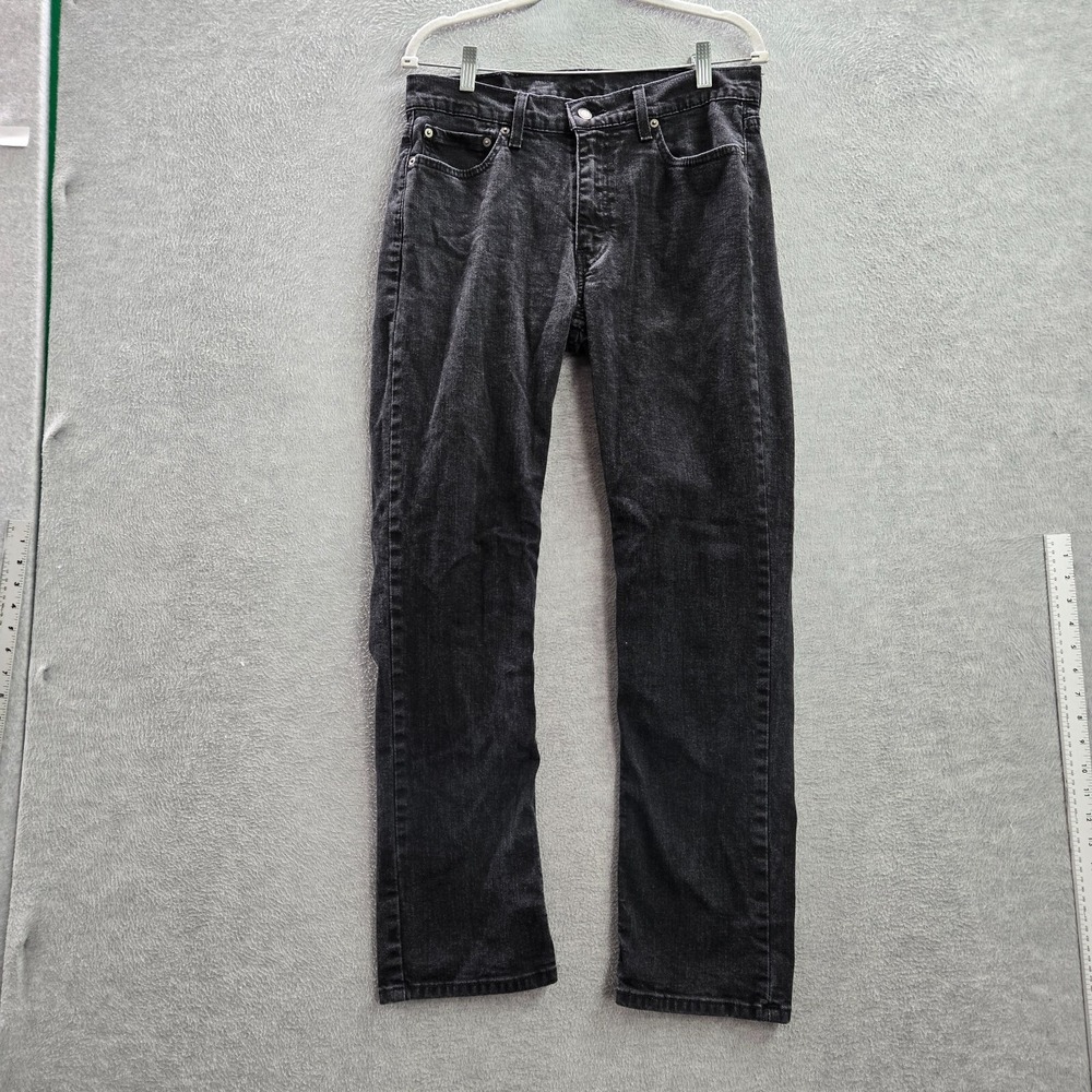 Levi's 514 Men Jeans 33x32 Gray Denim Straight Fit Pockets Mid Rise Cotton Adult